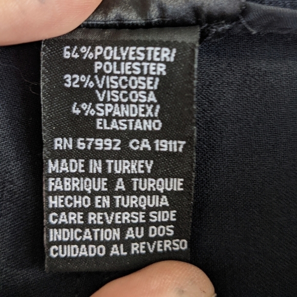 VINTAGE Sigrid Olsen High Waist Crop Pant Black 10 Langenlook - Picture 9 of 12